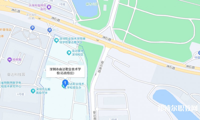 深圳市奮達職業(yè)技術學校地址，乘車路線